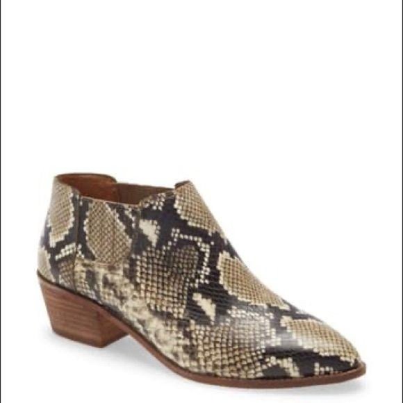 Madewell Sonia Low Leather Snakeskin Chelsea Boot - Picture 2 of 12
